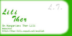 lili ther business card